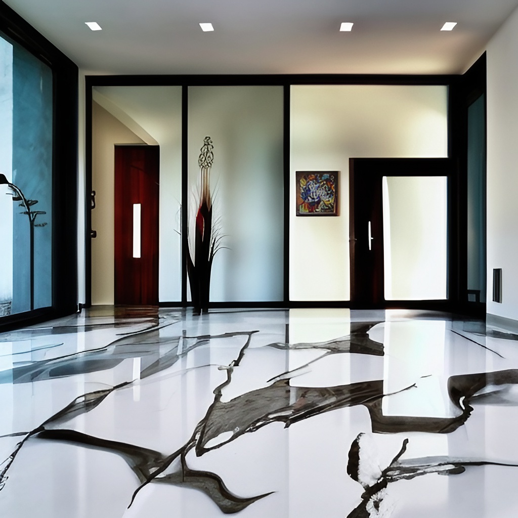 EVP Surface Design team working on an epoxy floor